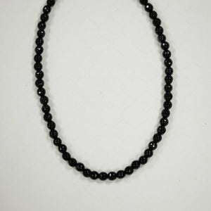 5mm Faceted Onyx Beads