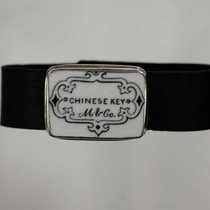 Chinese Key Hallmark Leather Bracelet