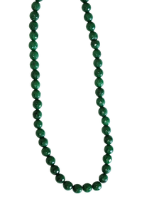 8mm Dyed Green Jade Faceted Beads
