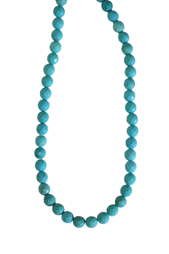 8mm Faceted Turquoise Howlite Beads