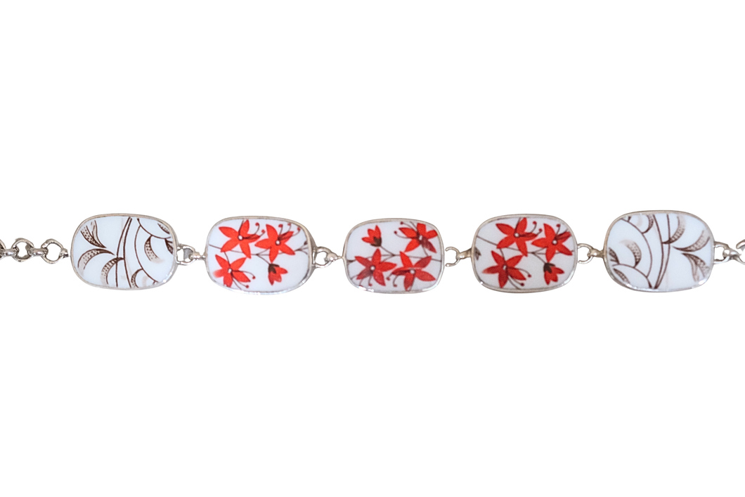 Beautiful Red Floral Bracelet