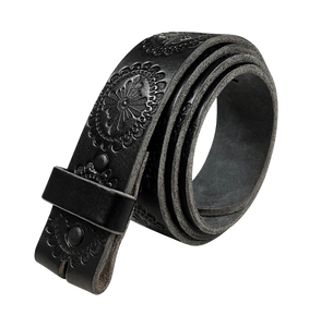 Black Concho Snap on Belt Strap