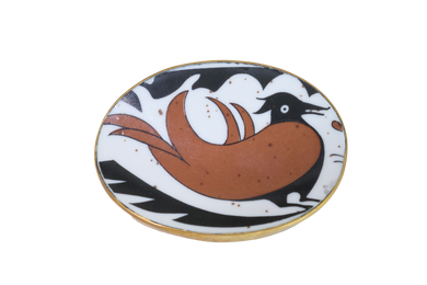 Black and Brown Bird Belt Buckle