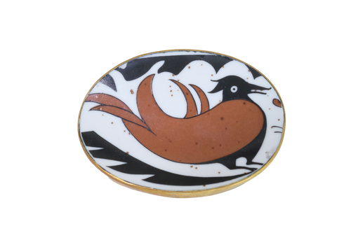 Black and Brown Bird Belt Buckle