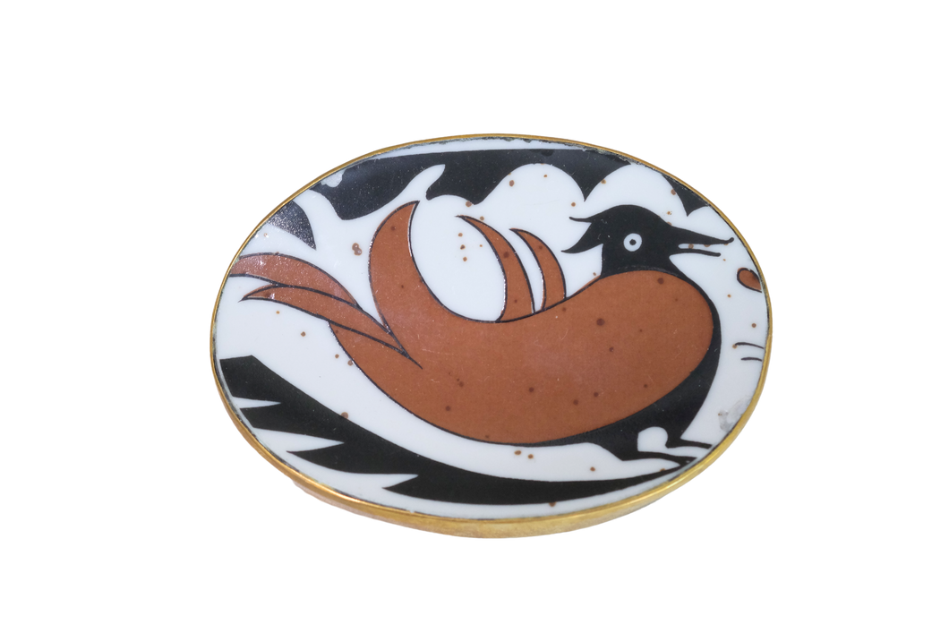 Black and Brown Bird Belt Buckle