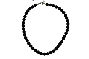 Black Onyx matte micro faceted 8mm beads