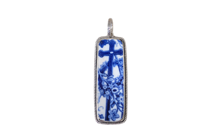 Blue Cross Rope Pendant