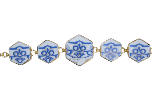 Blue Scrolls Bracelet