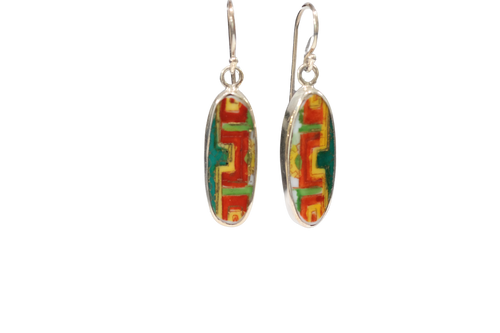 Bold Colors Oval Earrings