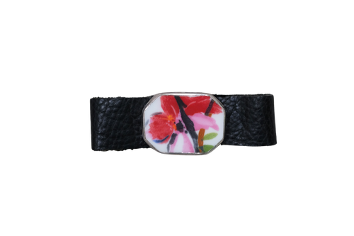 Bold Petals Leather Bracelet