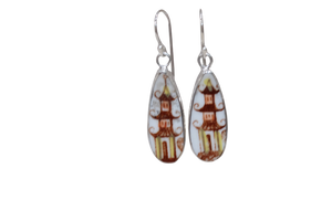 Brown Pagoda Earrings