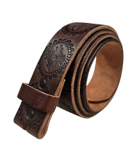 Brown Concho Snap on Belt Strap