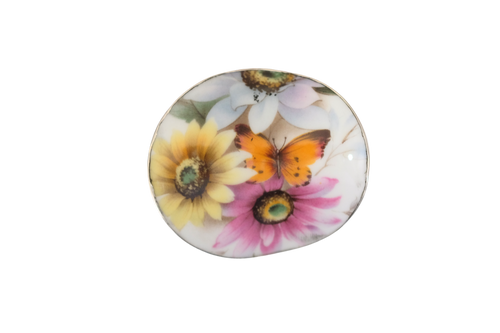 Butterfly on Flowers Pendant