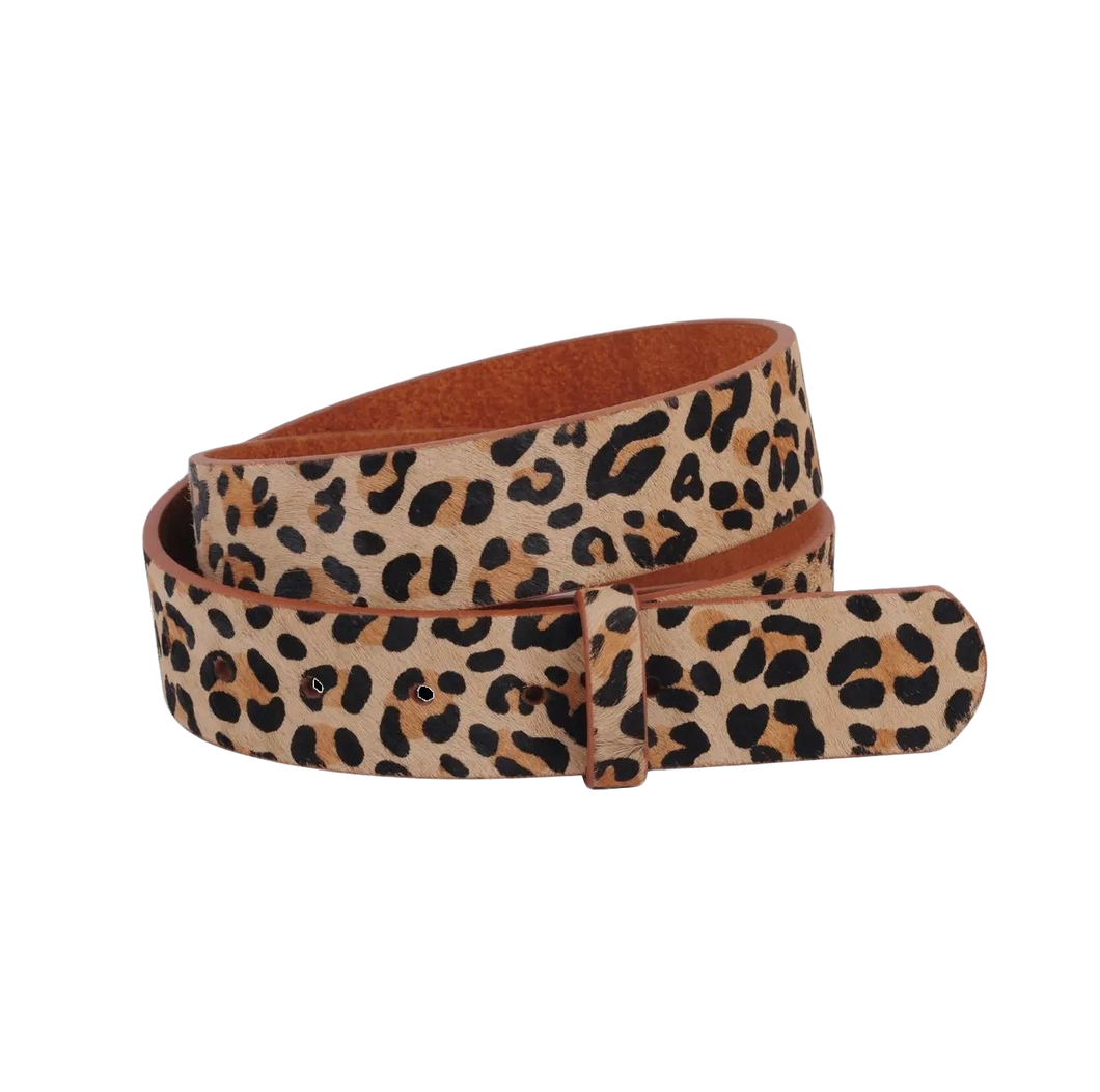 Leopard Cowhide Belt Strap