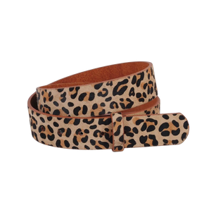 Leopard Cowhide Belt Strap