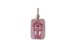 Cranberry Shield Pendant