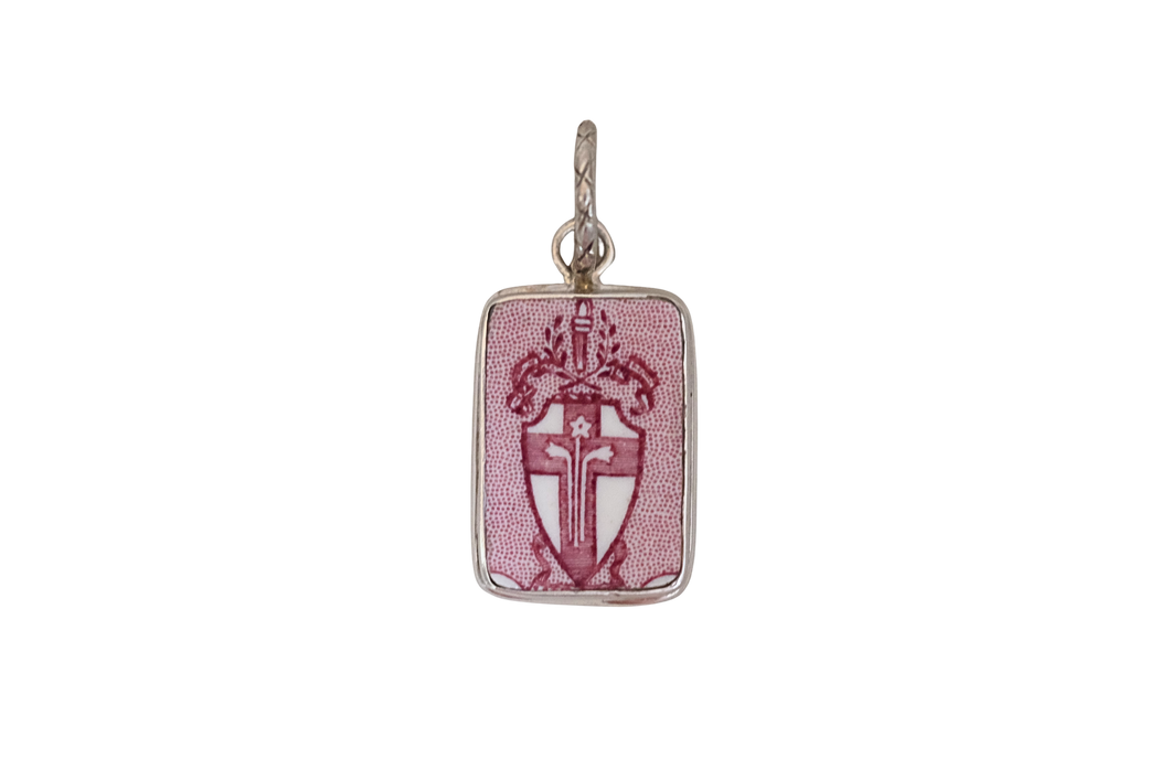 Cranberry Shield Pendant