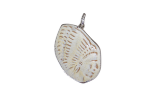 Creamy Textured Indian Chief Pendant