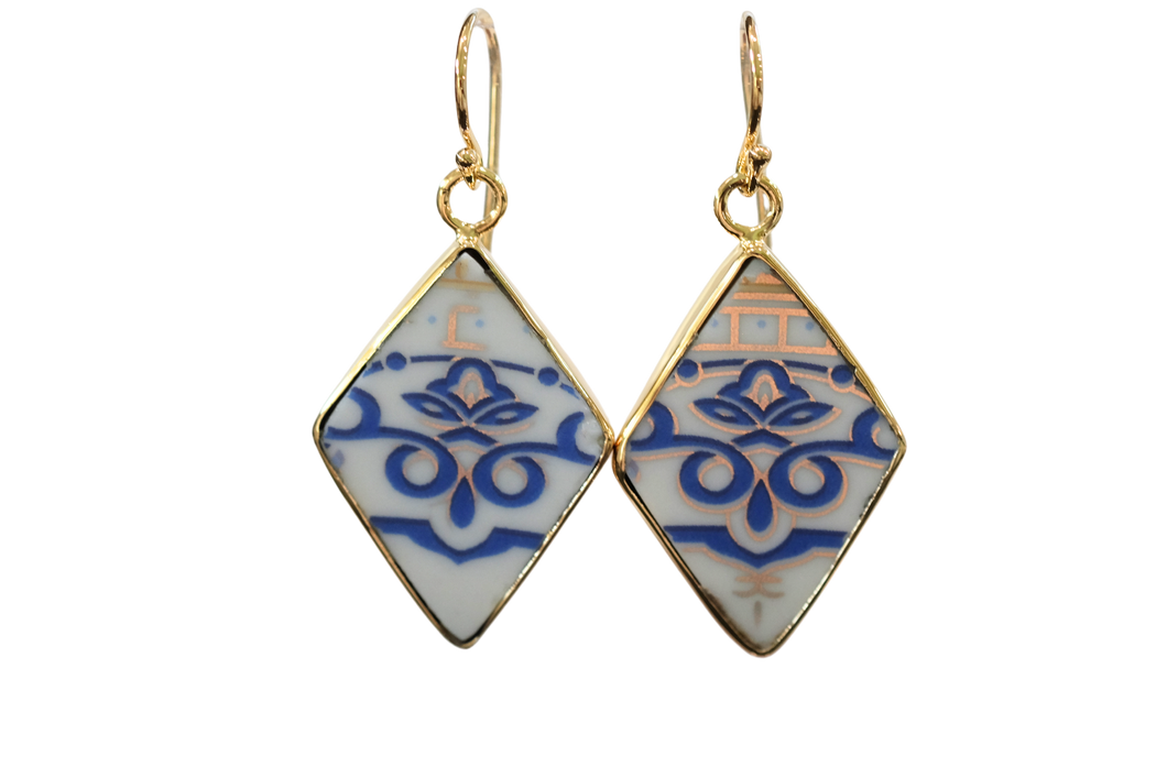 Diamond Scrolls Earrings