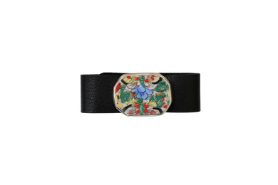 Dueling Butterflies Leather Bracelet