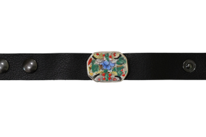 Dueling Butterflies Leather Bracelet