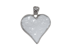 Elegant Textured Heart Pendant