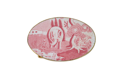 Elephant Transferware Belt Buckle