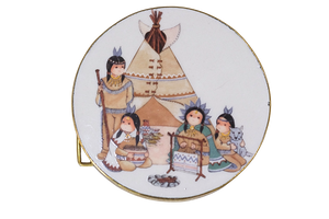 Family Tepee Belt Buckle