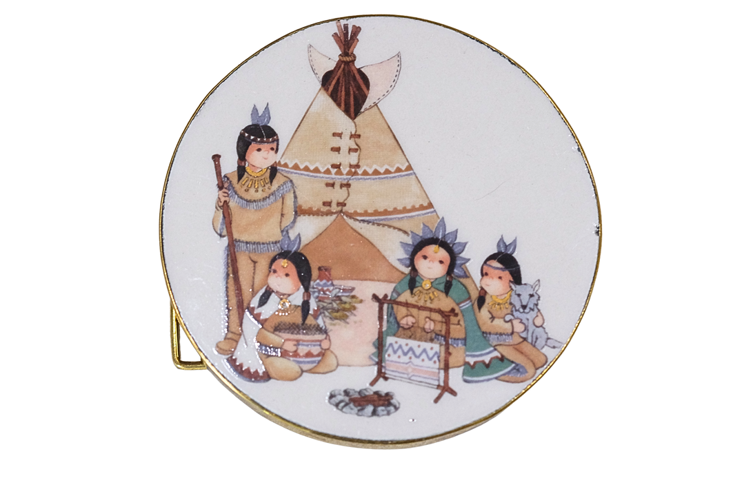 Family Tepee Belt Buckle