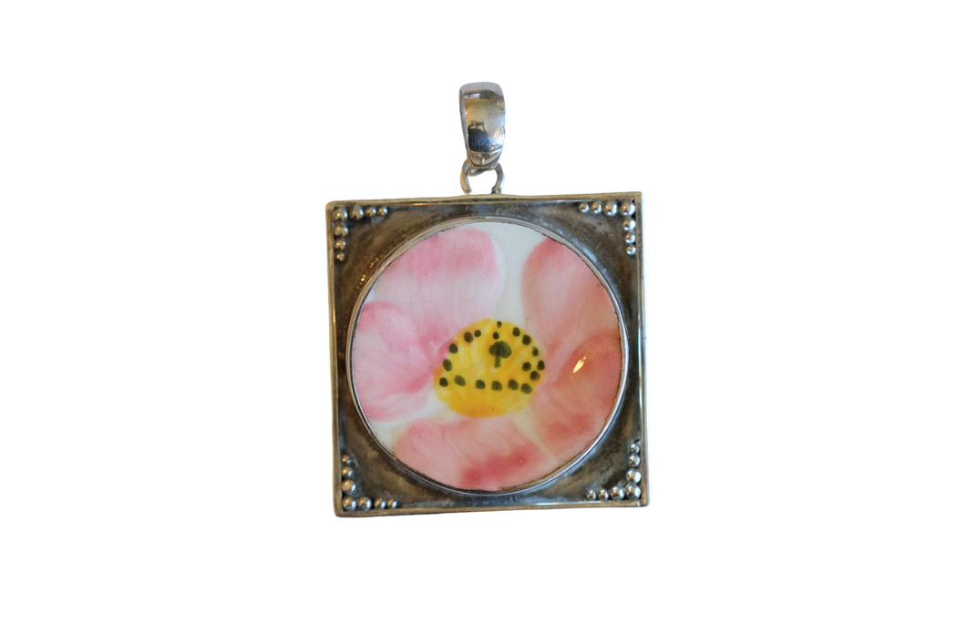 Framed Desert Rose Pendant