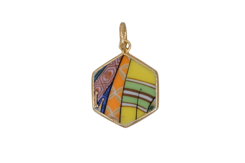 Golden Hexagon Pendant