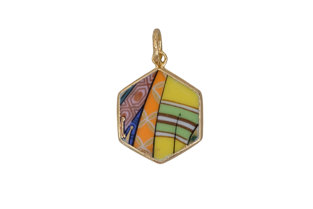 Golden Hexagon Pendant