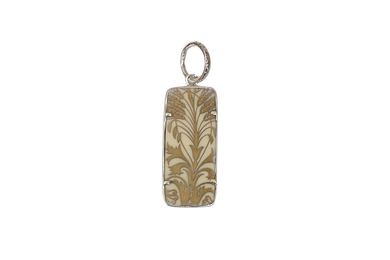 Golden Wheat Rectangle Pendant