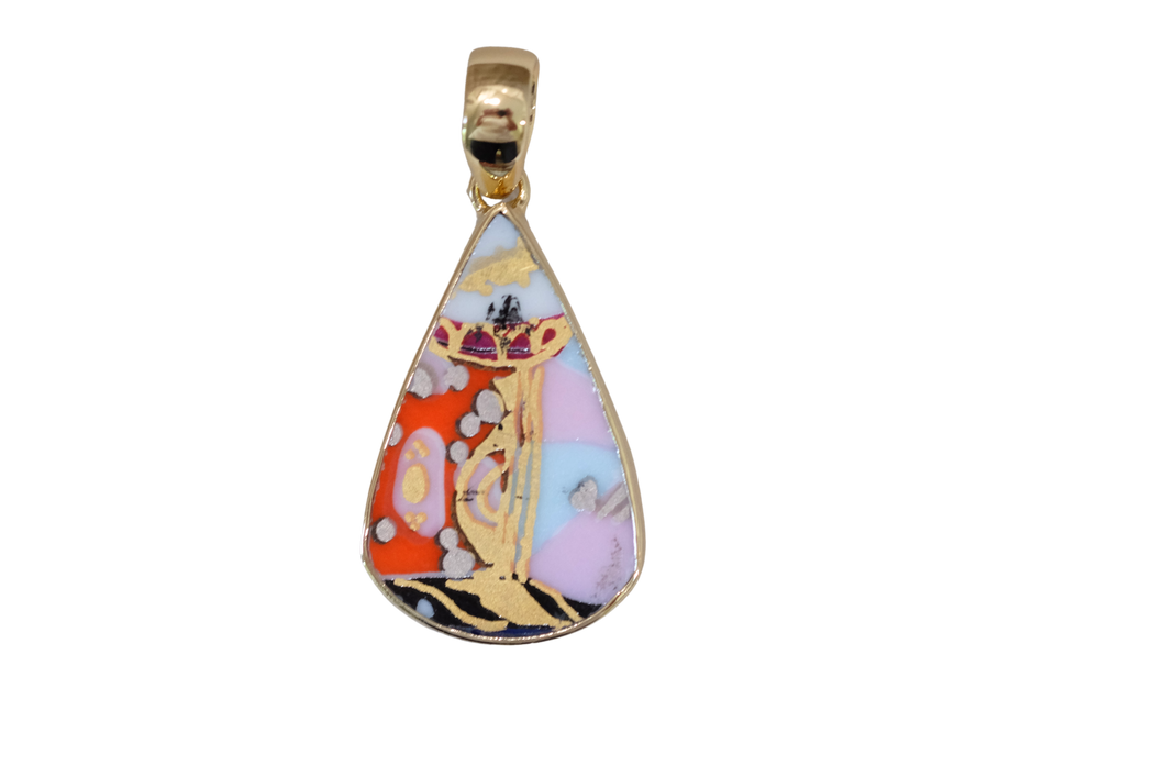 Gold with Lavender Wiinblad Pendant