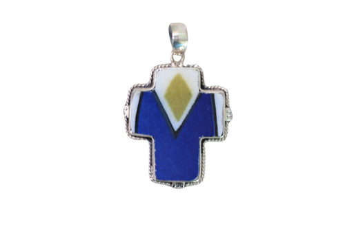 Green Diamond Cross Pendant