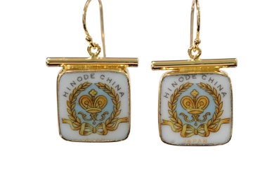 Hinode China Backstamp Earrings