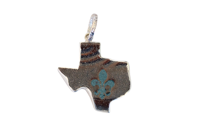 Large Fleur de Lis Texas Pendant