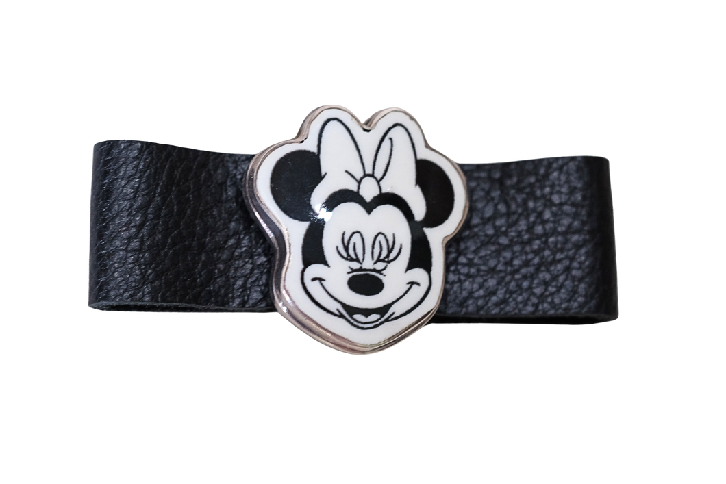 Laughing Minnie Leather Bracelet