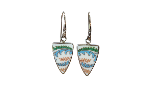 Leafy Triangle Earrings