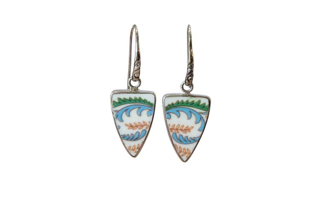 Leafy Triangle Earrings