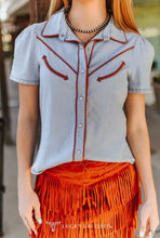 Light Blue Western Shirt