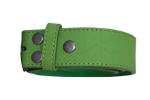 Lime Green Suede Snap on Belt Strap