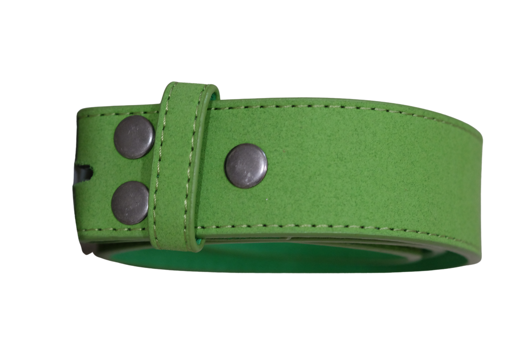Lime Green Suede Snap on Belt Strap