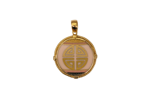 Lucky Medallion Round Pendant