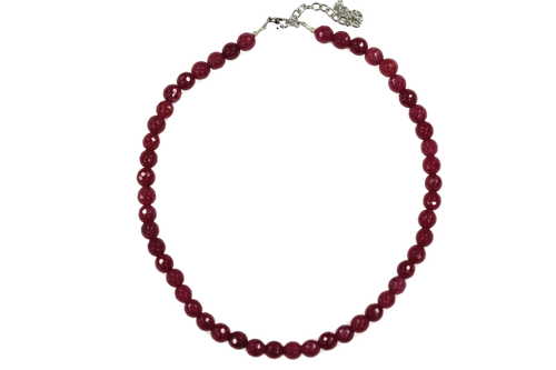Magenta Quartz 8mm faceted beads