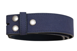 Navy Suede Snap on Belt Strap