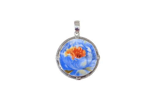 Ocean Blue Floral Pendant