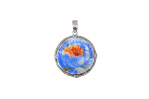 Ocean Blue Floral Pendant