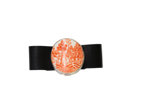 Orange Willow Leather Bracelet