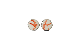 Orange Willow Post Earrings